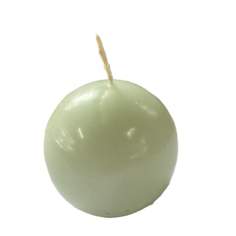 Round Ball Candle Light Green Mint Scented 5 oz